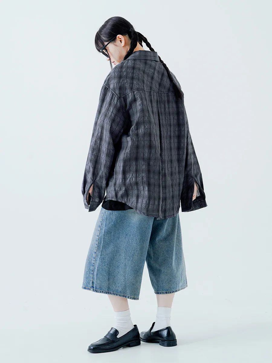 PUNCHLINE  |[ PUNCHLINE]★24SS★RIPPLE CHECK SHIRTS