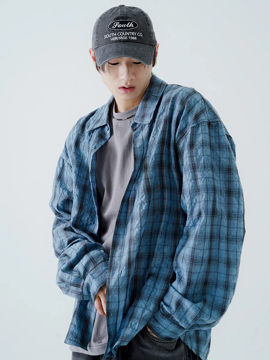 PUNCHLINE  |[ PUNCHLINE]★24SS★RIPPLE CHECK SHIRTS