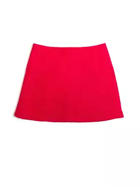 Punkwasp Linen Dart Skirt - Berry