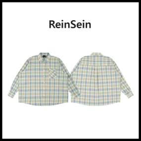 ReinSein  |Other Plaid Patterns Unisex Street Style Long Sleeves Shirts