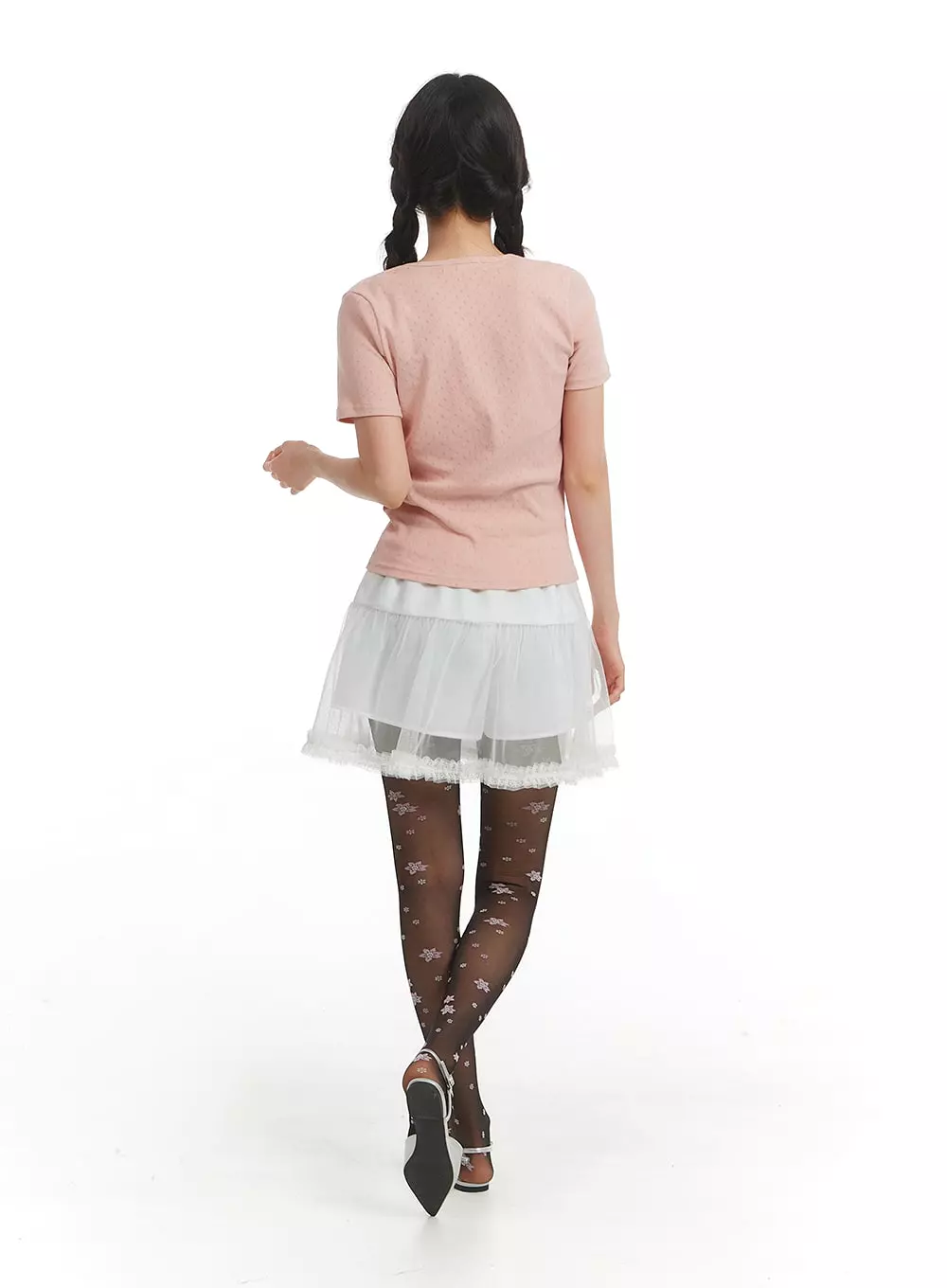 Ruffle Chiffon Layered Mini Skirt OM404