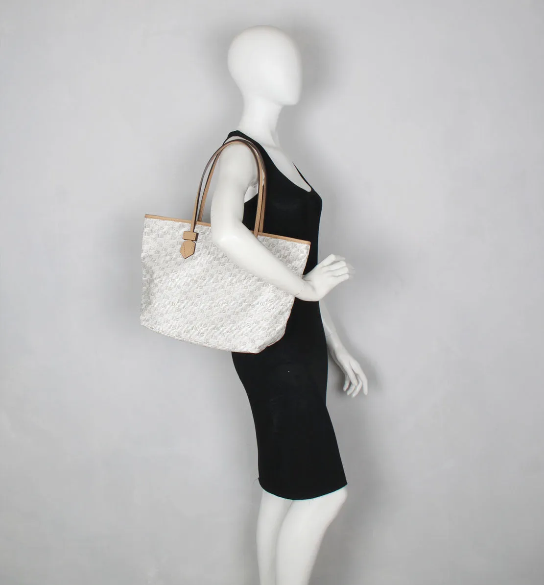 Saint Tropez Tote MM, Milk / Cappuccino Trim