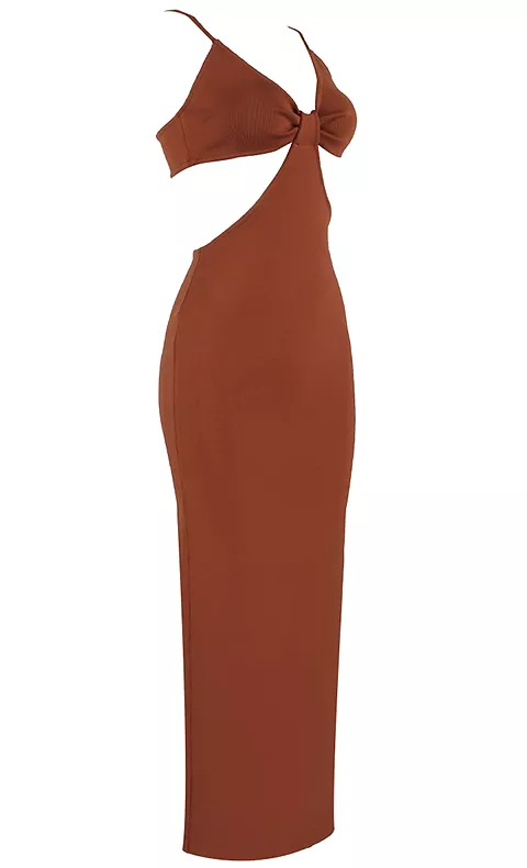 Sari Brown Maxi Dress