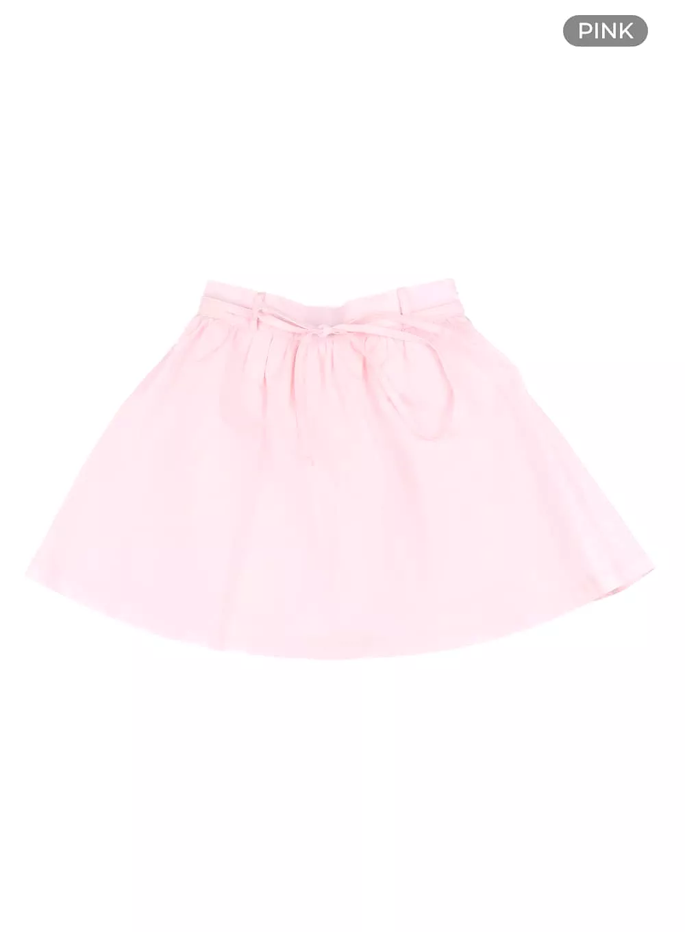 Semi-Shirred Cotton Mini Skirt OM420