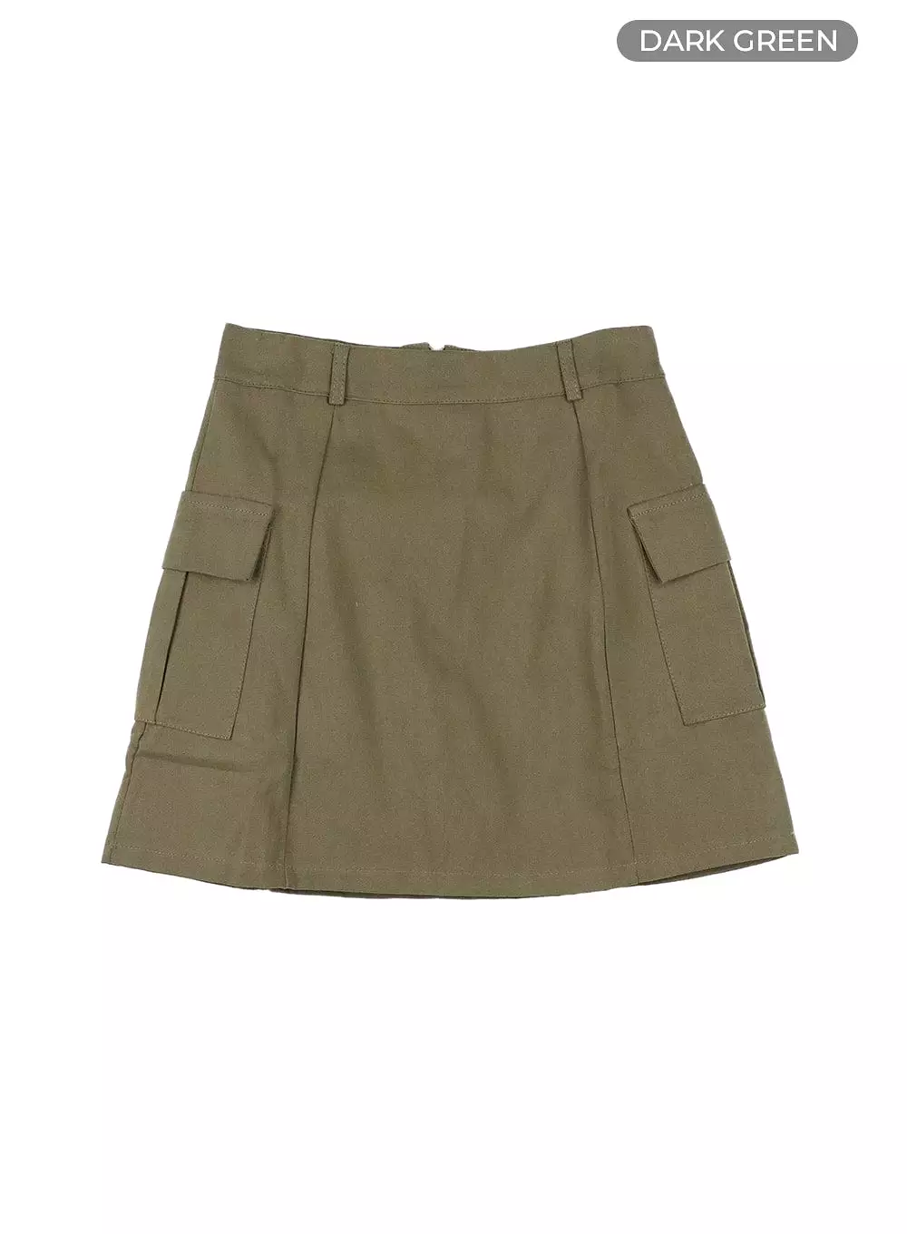 Solid Cargo Mini Skirt OM420