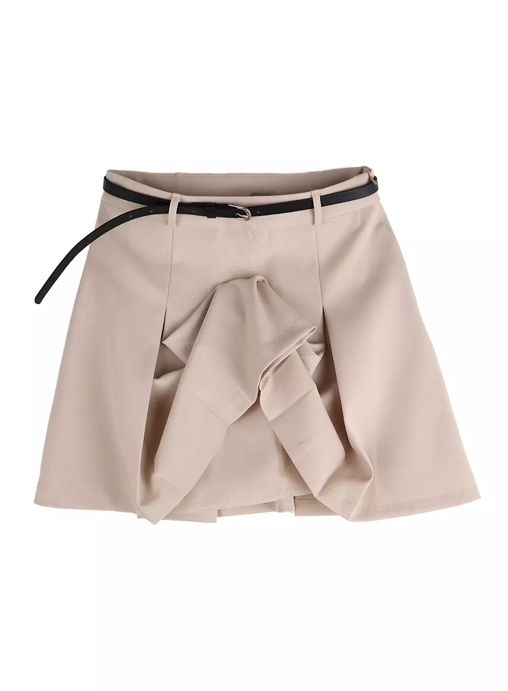 Solid Chic Pleated Mini Skirt IM406