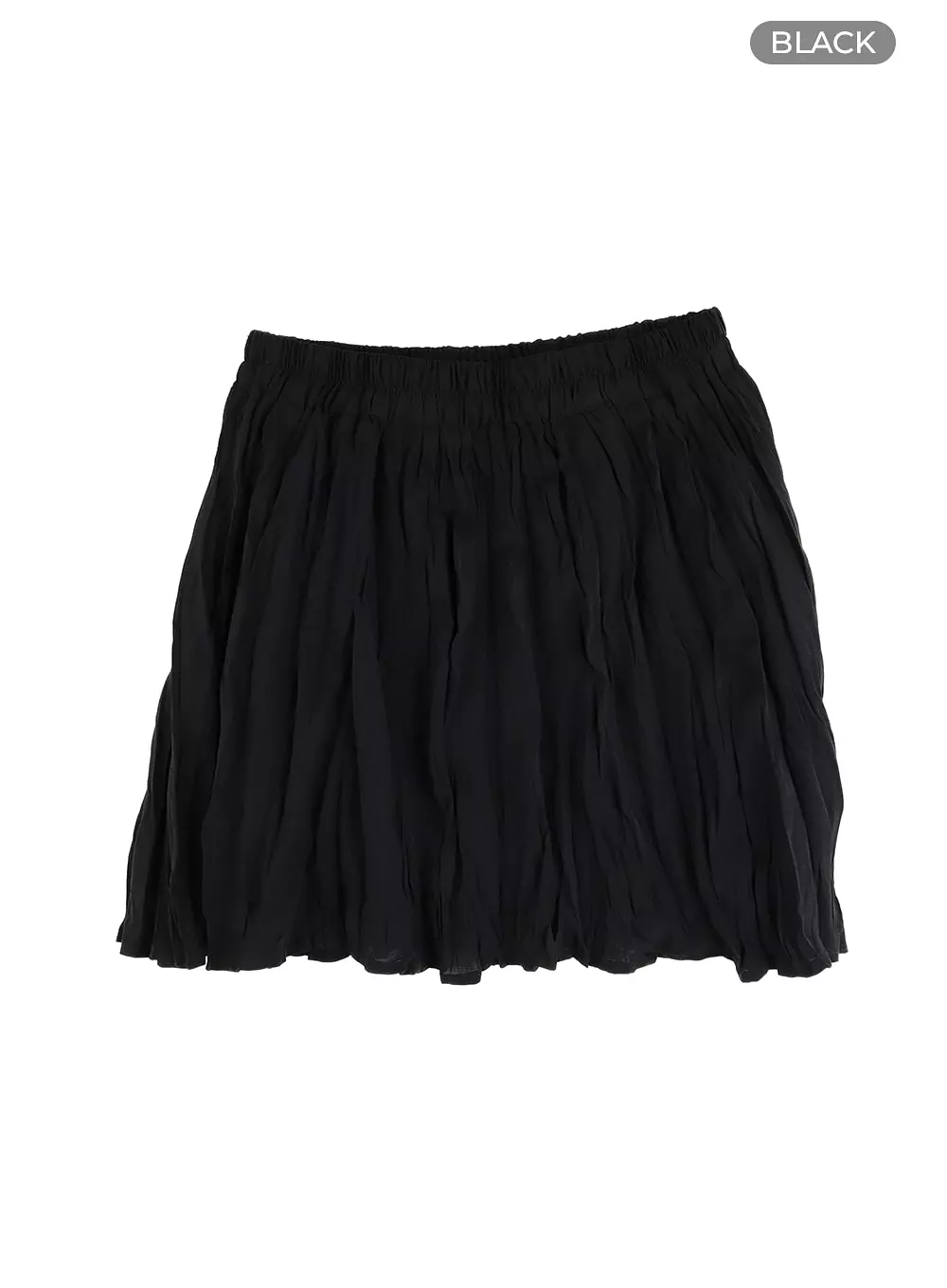 Solid Cotton Ruched Mini Skirt OM412