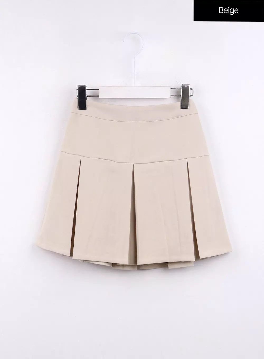 Solid Pleated Mini Skirt CJ425