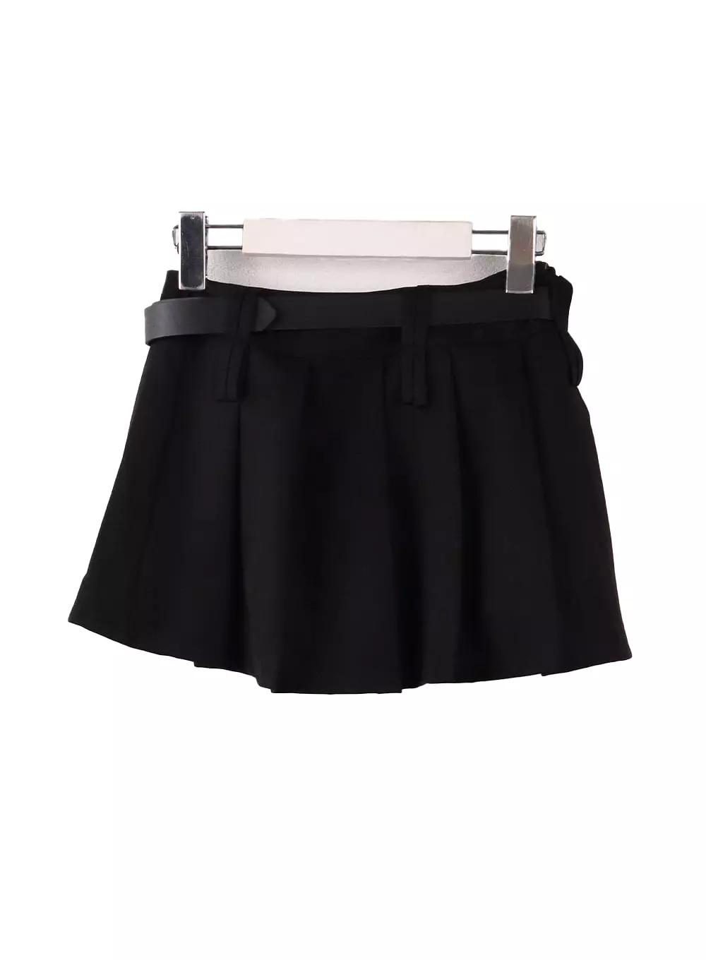 Solid Pleated Mini Skirt IF408