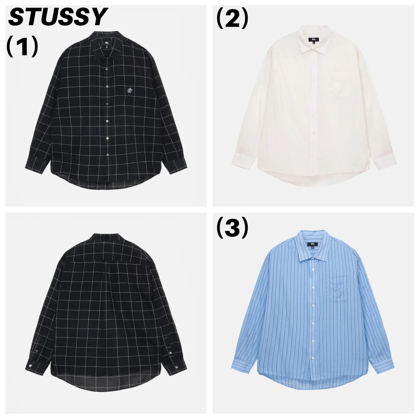 STUSSY  |Other Plaid Patterns Unisex Street Style Long Sleeves