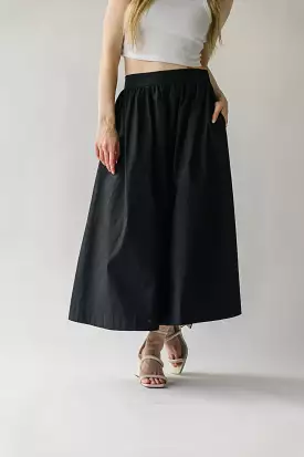 The Jolynn Flare Maxi Skirt in Black