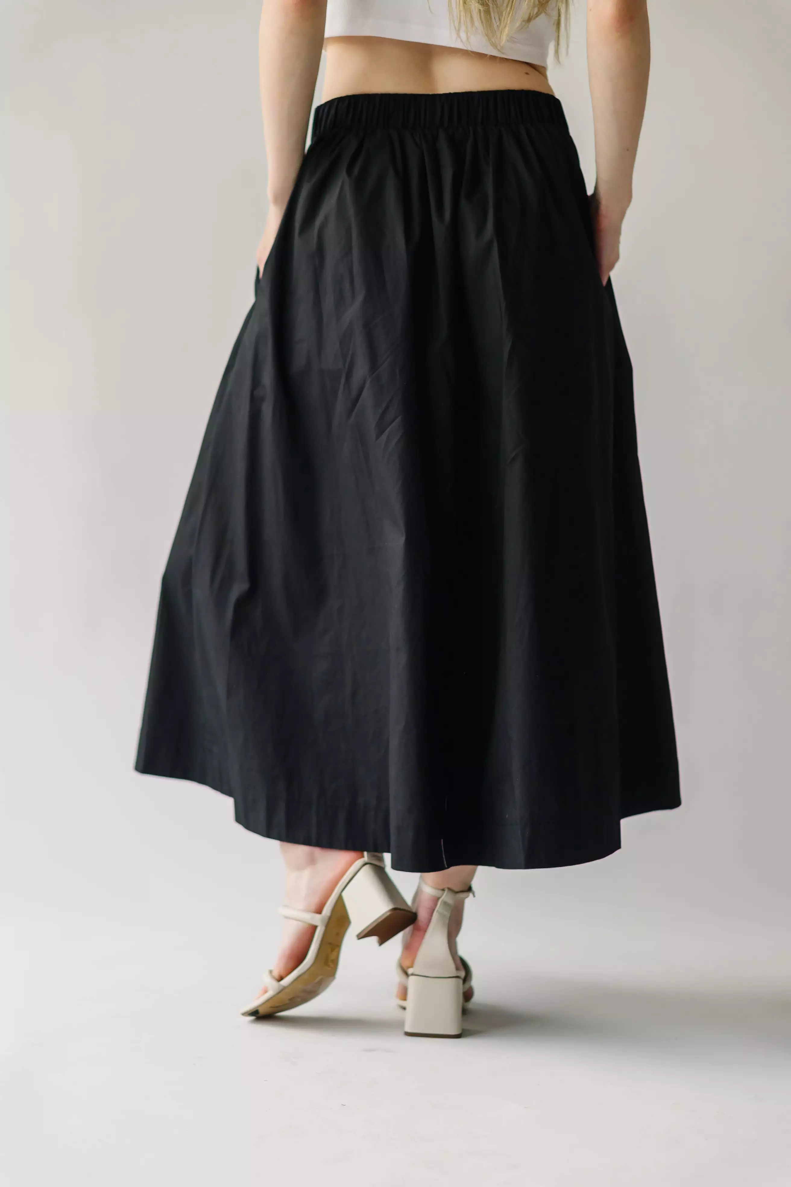 The Jolynn Flare Maxi Skirt in Black