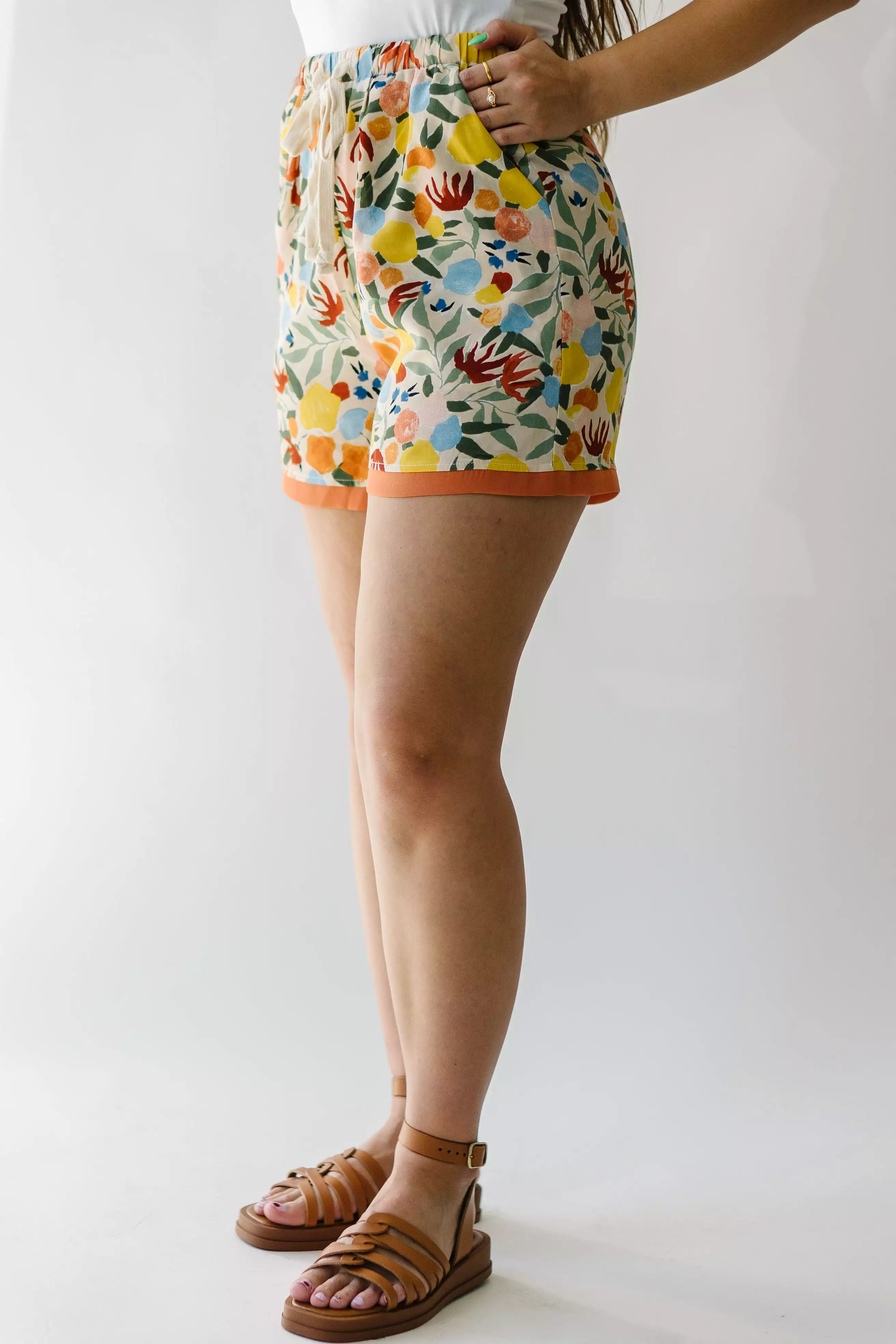 The Reynolds Drawstring Shorts in Floral Multi