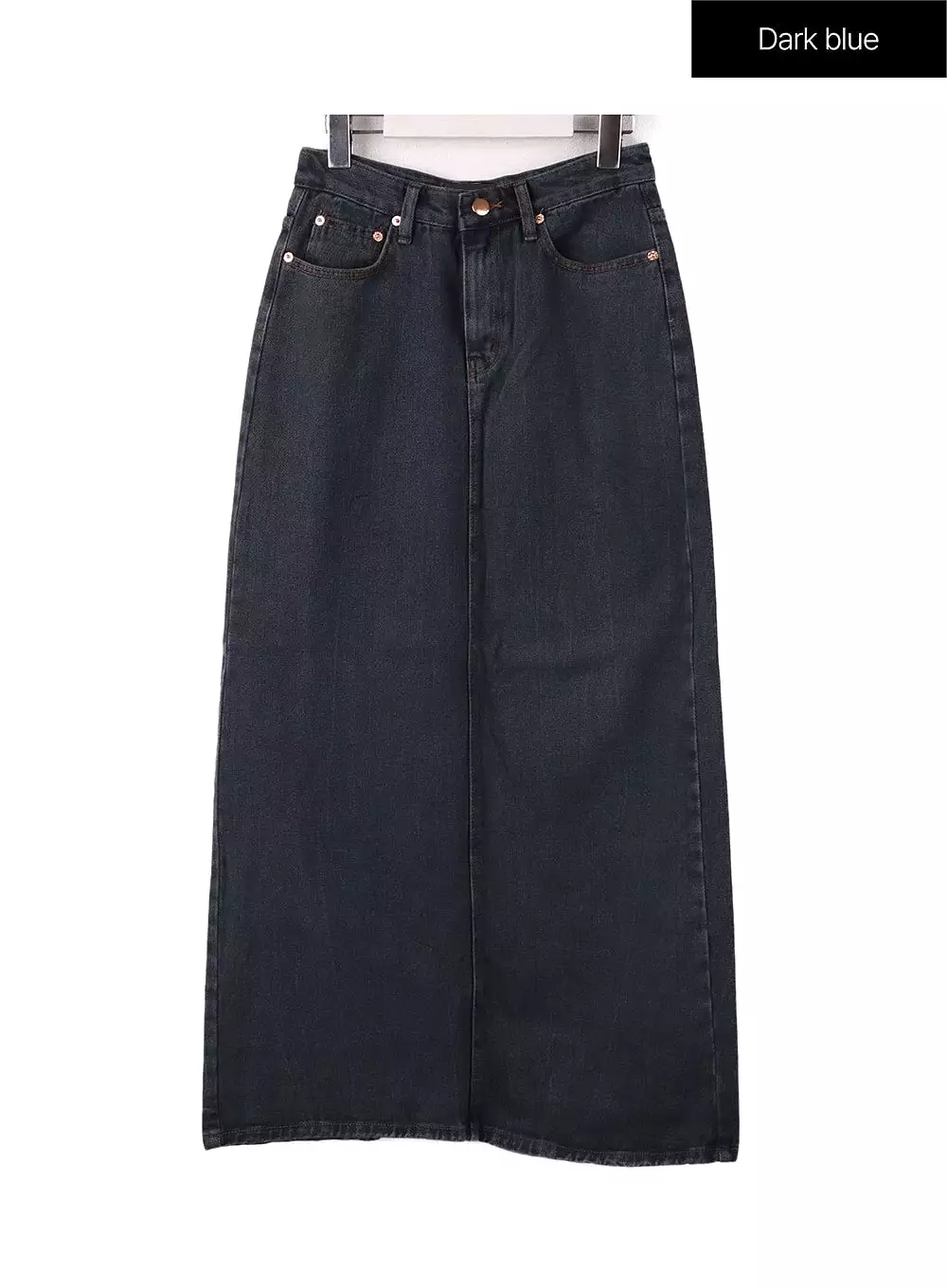 Washed Denim Maxi Skirt CF407