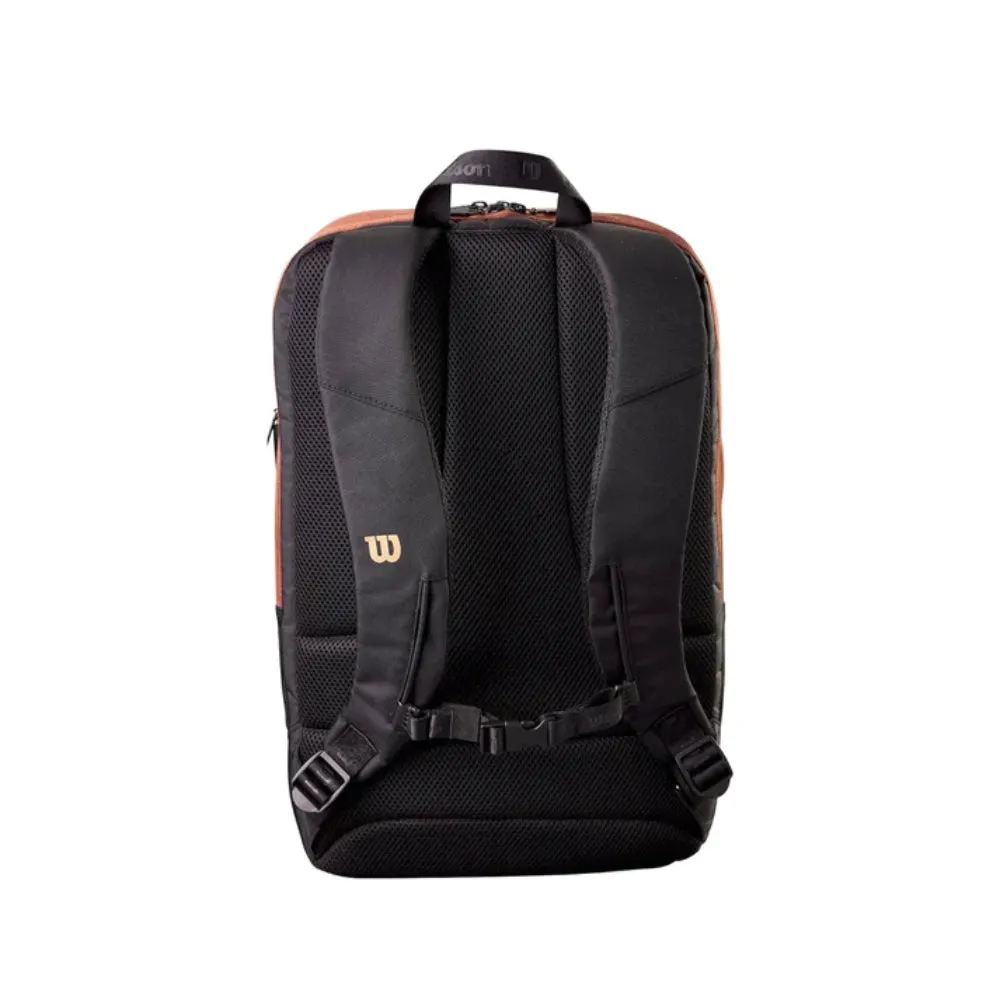 WILSON Super Tour Pro Staff V14 Tennis Backpack (Black/Brown)