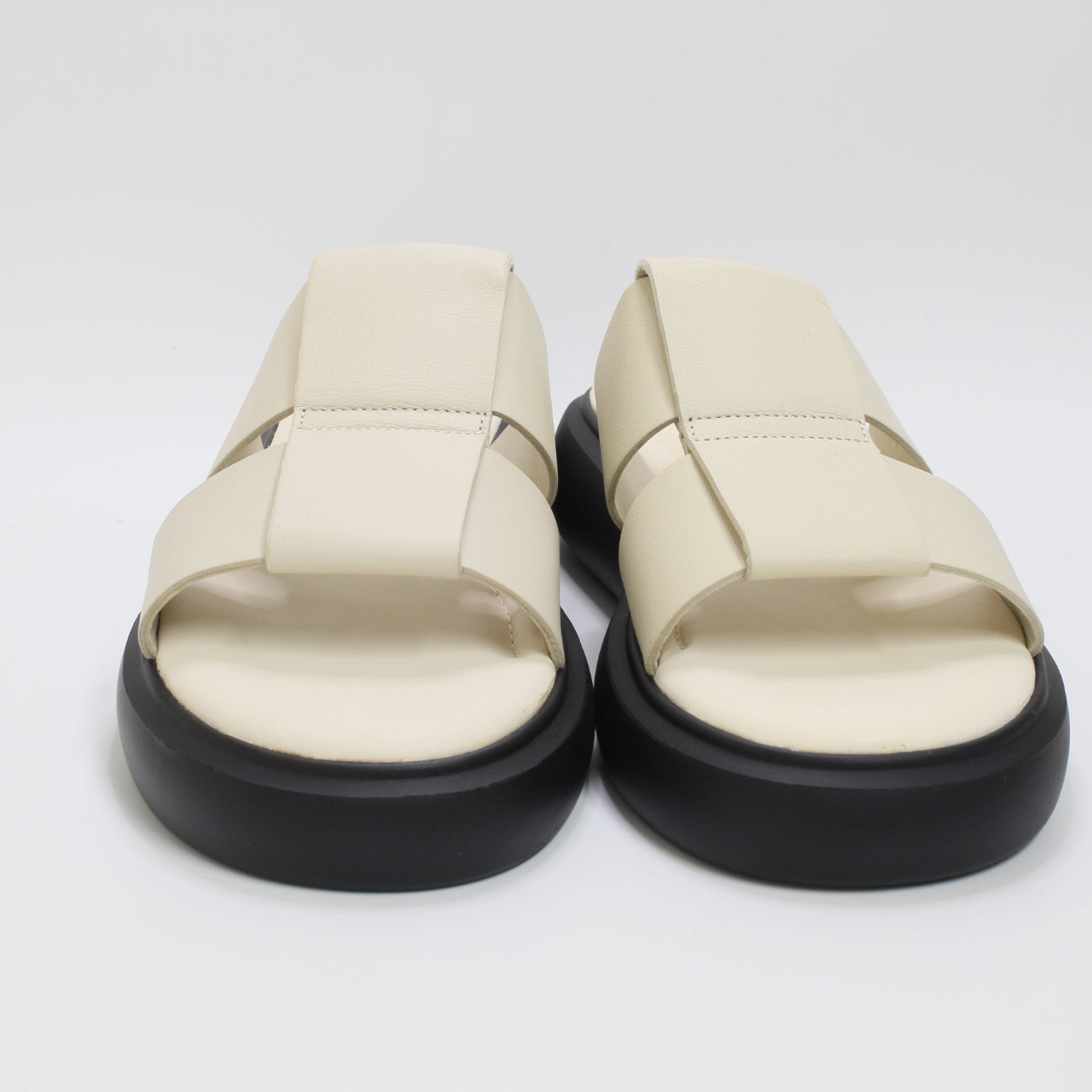 Womens Vagabond Shoemakers Blenda Woven Slides Off White Leather