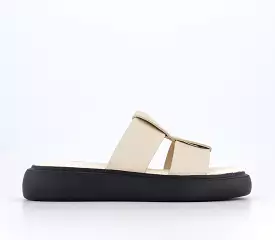 Womens Vagabond Shoemakers Blenda Woven Slides Off White Leather